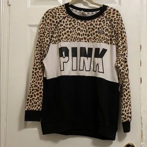 Pink cheetah print sweater